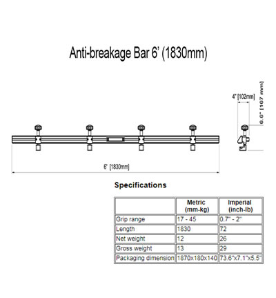 Anti-Breakage Bar 6â€™ AARDWOLF