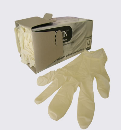 [DN2327] Gloves LATEX (M) Disposable Box(100pcs)
